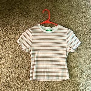 Cropped stripped tee